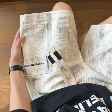 8926 位回頭愛用者🤑美式高街夏季燈芯絨薄款短褲男女寬鬆扎染百搭運動五分褲子透氣潮M5FQ