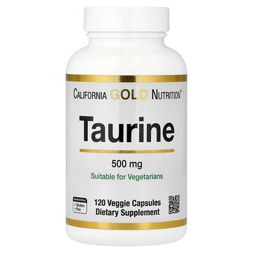 California Gold Nutrition, 牛磺酸素食膠囊，120 粒（每粒 500 毫克）