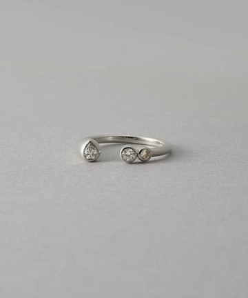 【Layered】ete  開口鑽飾擁抱戒指 銀色 | 戒指  送禮 情人節 [Rakuten Fashion]