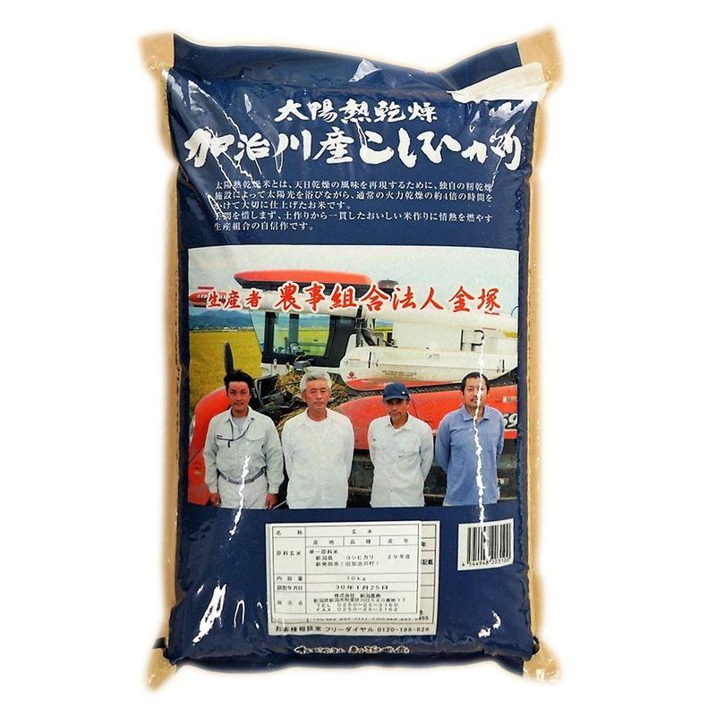 米・穀類 新潟農商 加治川産コシヒカリ 玄米 10kg