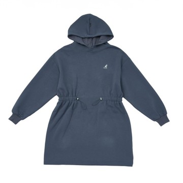 KANGOL 洋裝 深灰 腰身 連帽 連身裙 女 6452158010