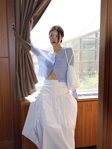Round Neck Long Sleeve Linen Cardigan (RMCKF25R97)