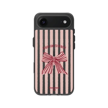 iPhone Air Clear (相機按鈕) 酷墨灰 - Knock Knock A2Z - 法式蝴蝶結