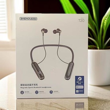 長待機續航半入耳式藍牙耳機無線頸掛脖式磁吸插卡運動型跑步