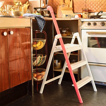 【長谷川Hasegawa】HANDLESTEP設計梯-單邊扶手(粉)