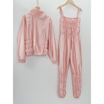 Badylepa兒童暴汗服舞蹈拉丁斜拉鏈芭蕾舞蹈生熱身發汗爆汗桑拿衣