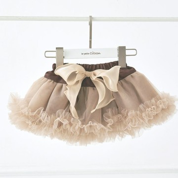 💕新品到！寶寶的超夢幻禮物【澎澎裙禮盒】PuffyCloud ClassicTUTU 小雲朵經典款澎澎裙系列(含頭飾)-可可摩卡｜0-6Y 新生兒彌月禮