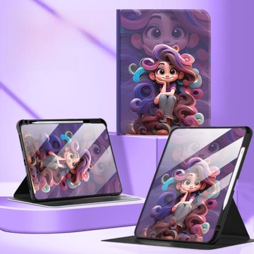 公主適用ipad保護套2022新款旋轉支架ipad第10代保護殼4蘋果air5軟硅膠8卡通9全包mini6平板女3防摔2022男pro