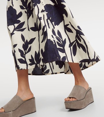 Brunello Cucinelli Floral cotton midi dress