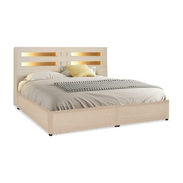 ASSARI -夏樂蒂內崁燈光機能型床組(床頭片+6分床底)雙人5尺