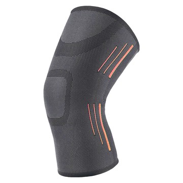 LDX 極致透氣橫紋加壓運動護膝腿套  L  黑色  1個