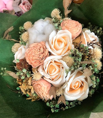 手工香皂花系列 乾燥花花束 香檳玫瑰 典華優惠券 情人節花束