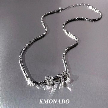【洗澡可戴】鈦鋼項鍊 不掉色 男款 女生 冷淡風 嘻哈 小眾 七夕禮盒 KMONADO 項鏈 飾品 情人節禮物 送禮
