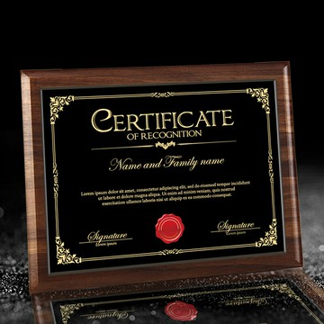 金箔定制授權牌榮譽牌匾銅牌實木獎牌訂制木制水晶證書木質