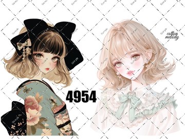 original sticker no.4954 人物貼紙 原創貼紙 原創人物貼紙 裝飾貼紙 cotton melody