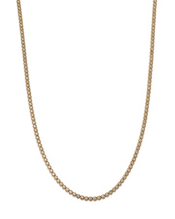 Bloomingdale's Fine Collection Diamond Crown Set Tennis Necklace in 14K Yellow Gold, 5.0 ct. t. w.