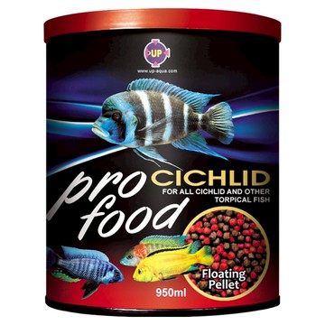 UP AQUA 雅柏 慈鯛專用飼料 上浮性顆粒 大粒 E-631-950-L  950ml  1罐