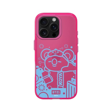 iPhone 16 Pro Clear 粉漾桃 - BT21 - Monochrome KOYA