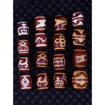 圣飾奇緣 西藏天然瑪瑙 至純紅肉雙虎牙天珠15*20mm超頂項鏈 吊墜