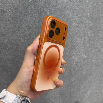 適用iPhone17PROMAX手機殼暈染閃粉磁吸蘋果16/15全包防摔大視窗