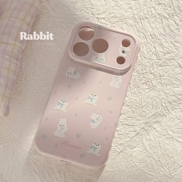 ✨台灣出貨✨可愛灰兔蘋果16手機殼iPhone17promax適用12少女心15日韓風13軟殼