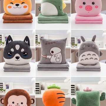 抱枕被子兩用靠枕折疊毯汽車內靠墊枕頭二合一空調辦公室午睡