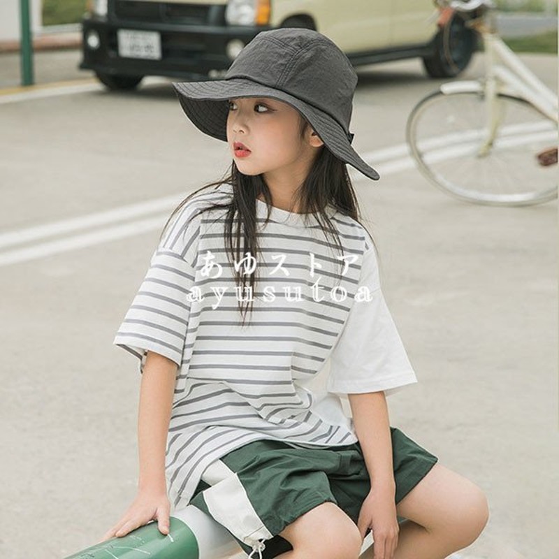 子供服 tシャツ 女の子 春夏 半袖 キッズ トップス ストライプ Tシャツ 韓国子供服 ジュニア ベビー服 カジュアル 薄手 涼しい 通販  LINEポイント最大GET | LINEショッピング