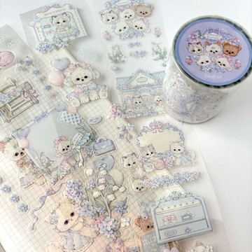 Cherish365 【繡球花精品】軋型 水晶油墨 白墨 PET膠帶 CHO569