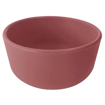 MiNiKOiOi 經典矽膠餐碗  石榴紅  1個