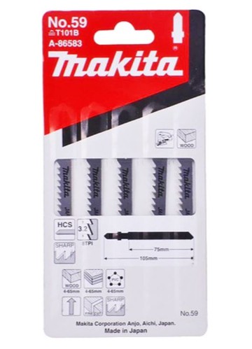 MAKITA 牧田 A-86583 線鋸片 5入 高碳鋼 快速修整 適用 木材 木工 木料