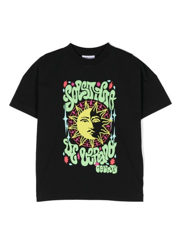 Marcelo Burlon County Of Milan Kids - graphic-print cotton T-shirt - kids - Cotton - 14 yrs - Black