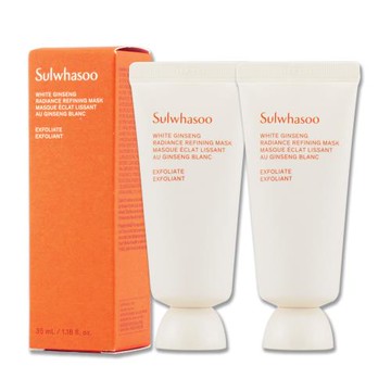 【Sulwhasoo 雪花秀】白蔘煥顏磨砂面膜 35ML x 2(效期至2027年01月)