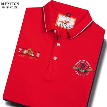 夏季高端品牌體恤Polo衫純棉男士短袖t恤 寬松翻領半袖男裝夏裝潮