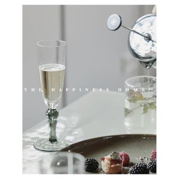 儀式感人工吹制北歐現代風雙色水晶玻璃香檳杯對杯紅酒杯套裝家用