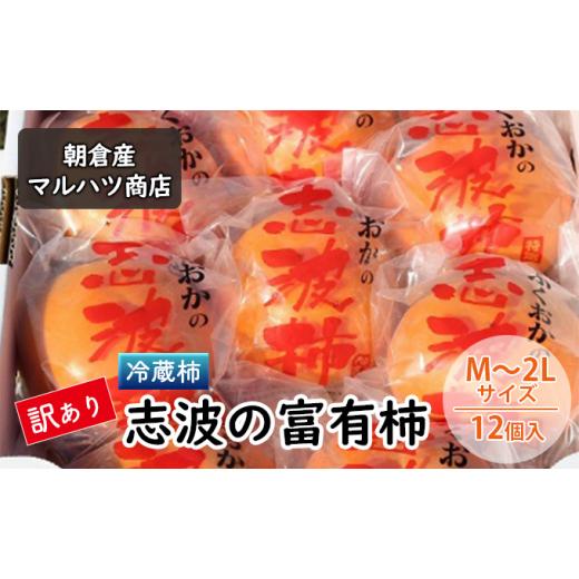 ふるさと納税 福岡県 朝倉市 訳あり 柿 冷蔵柿 志波の富有柿 M〜2Lサイズ×12個入 マルハツ商店 配送不可：離島