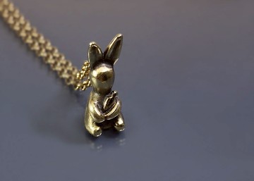 公仔麻吉系列-兔子與紅蘿蔔 紙鎮 公仔項鍊