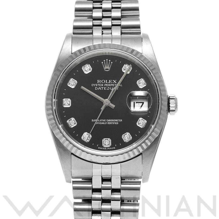 ロレックス ROLEX 16234G Y番(2003年頃製造) ブラック /ダイヤモンド メンズ 腕時計