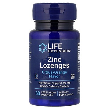 Life Extension, 鋅含片，柑橘-橙味，60 片素食含片（每片 18.75 毫克）
