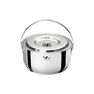 【Buffalo牛頭牌】新小牛304不鏽鋼加厚底調理鍋20cm/3.0L(IH.電磁爐適用)