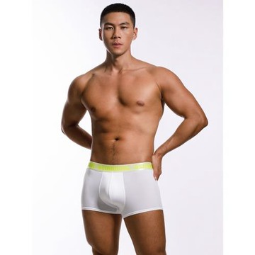 【拍3件69/5件99】Asianbum冰絲滑性感簡約中腰棉襠個性凸平角褲