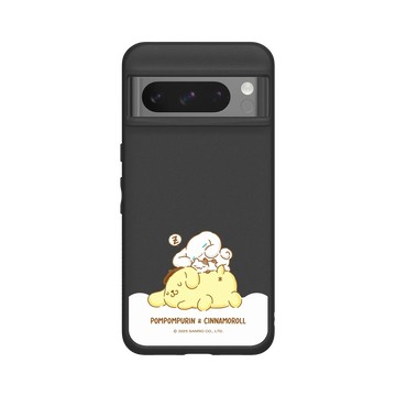 Pixel 8 Pro SolidSuit 黑 - 三麗鷗-布丁狗＆大耳狗綜合圖 Mix Characters - 慵懶系列-午後時光