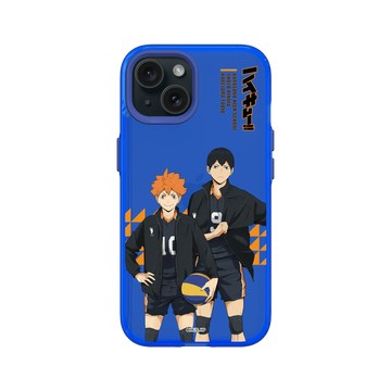 iPhone 15 Clear 激光藍 - 排球少年 Haikyu!! - 日向翔陽 & 影山飛雄 01