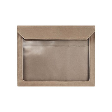 【KING JIM】FLATTY WORKS多用途收納袋 摩卡棕 A5 (5464-Mocha)