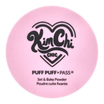 KimChi Chic Beauty, Puff Puff Pass®，定妝和烘培妝粉，PPP01 象牙白 + 淡淡薰衣花草 = Ivander，0.85 盎司（24 克）