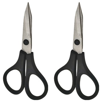 KRONEN 尖剪刀 ABS樹脂 440不鏽鋼材 全長95mm 刀長35mm  黑色  2支