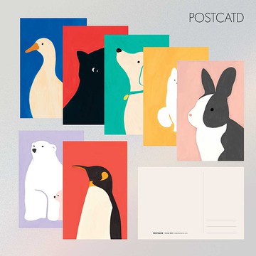 明信片套組 | 動物系列 (7款圖案)