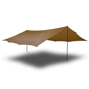 HILLEBERG TARP 20 UL 超輕量抗撕裂3層矽塗層天幕帳蓬440x440cm (1.5kg)專業炊事帳棚 適縱走.登山/022063 沙棕 DA