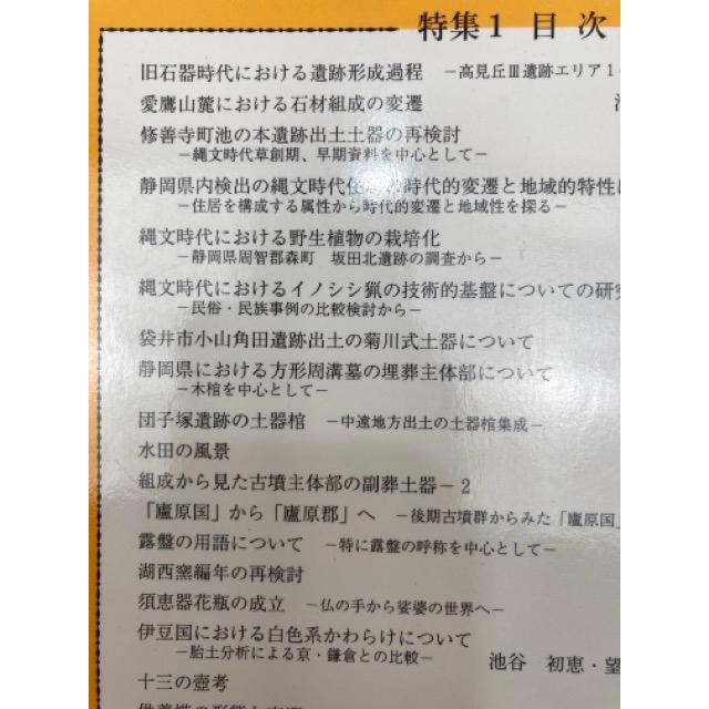 静岡県考古学会　14冊 シンポジウム7 古墳時代の集落／静岡県考古学会／