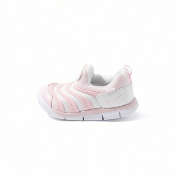 Nike Dynamo Free 小童 童鞋 粉白色 毛毛蟲 套入式 無鞋帶 休閒 運動 休閒鞋 343938-637