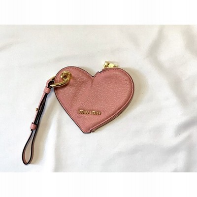 小物入れ 訳あり ピンク miumiu ハート コインケース ポーチ
